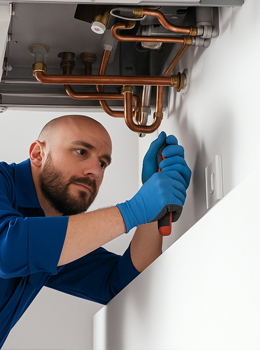 Skilled Plumber Repairing a Sewer Line in The Woodlands